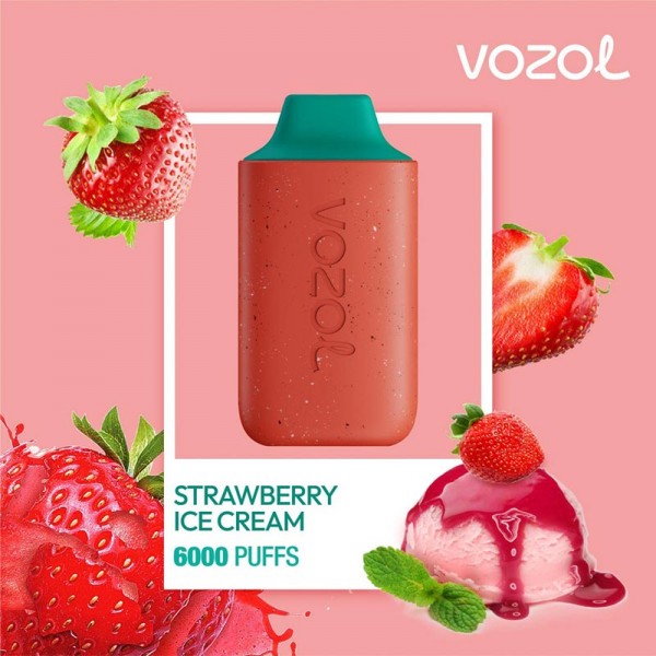 Vozol Star 6000 Disposable Strawberry ICE Cream